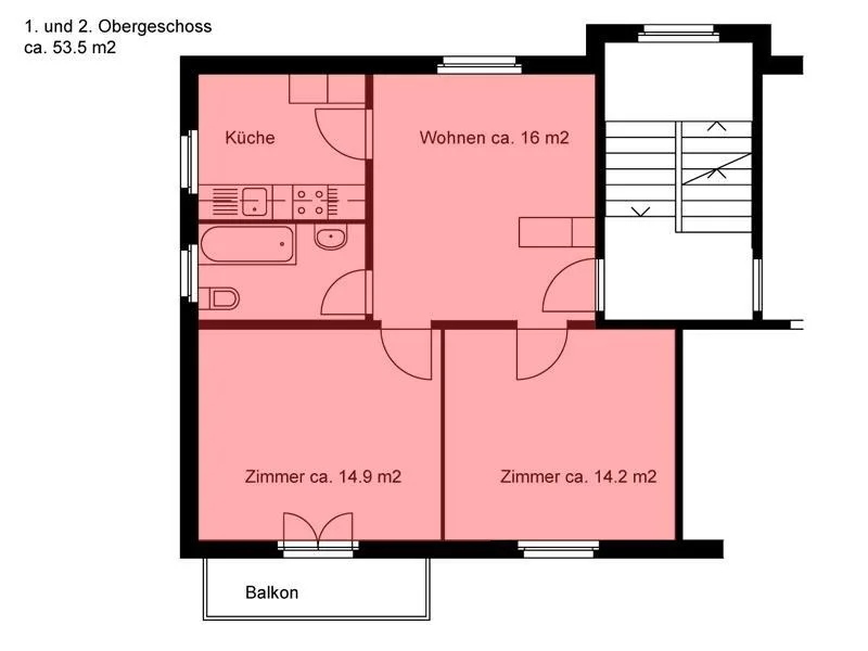 befristete 2.5 Zimmerwohnung in Winterthur – Foto 9 von 9