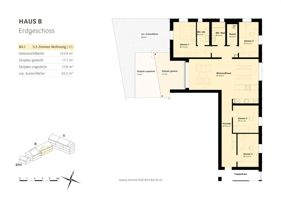 Helle 5.5 Zimmer Neubau Wohnung mit grossem Sitzplatz - Erstbezug – Foto 12 von 12