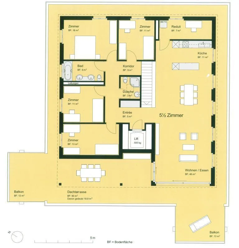 Schöne, helle 5.5-Zimmer-Attikawohnung an zentraler Lage – photo 8 sur 8