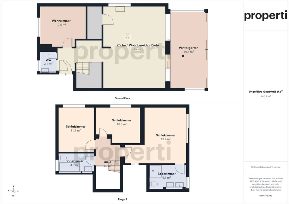 Grosszügige Maisonette mit Sommergarten  Wohnen mit Hausgefühl – photo 14 sur 15