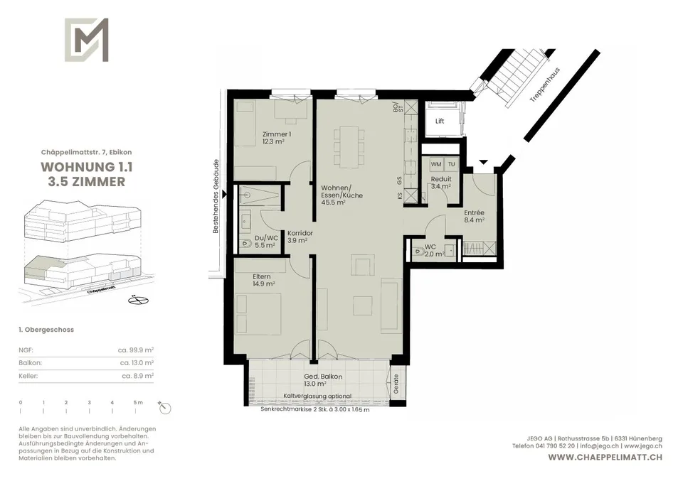 *NEUBAU* moderne 3 ½ - Zimmer-Wohnung in Ebikon – Foto 4 von 5