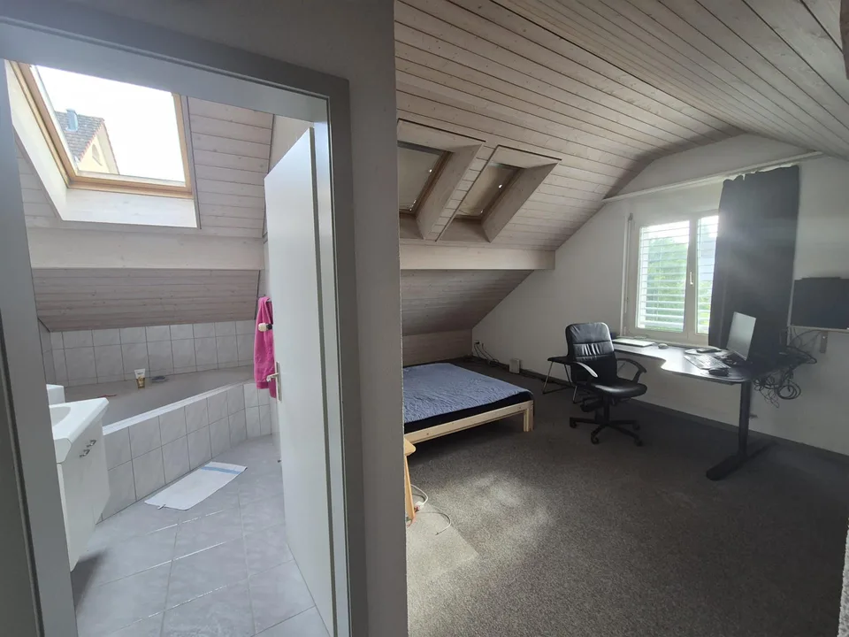 Heimelige Dachwohnung mit Speicherofen, Seesicht und Terrasse – Foto 4 von 5