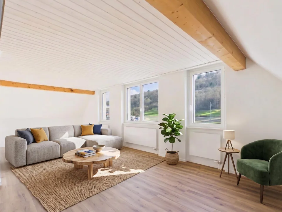 Maisonette mit Dachgeschoss-Charme, Holzbalken und viel Privatsphär... – Foto 4 von 14