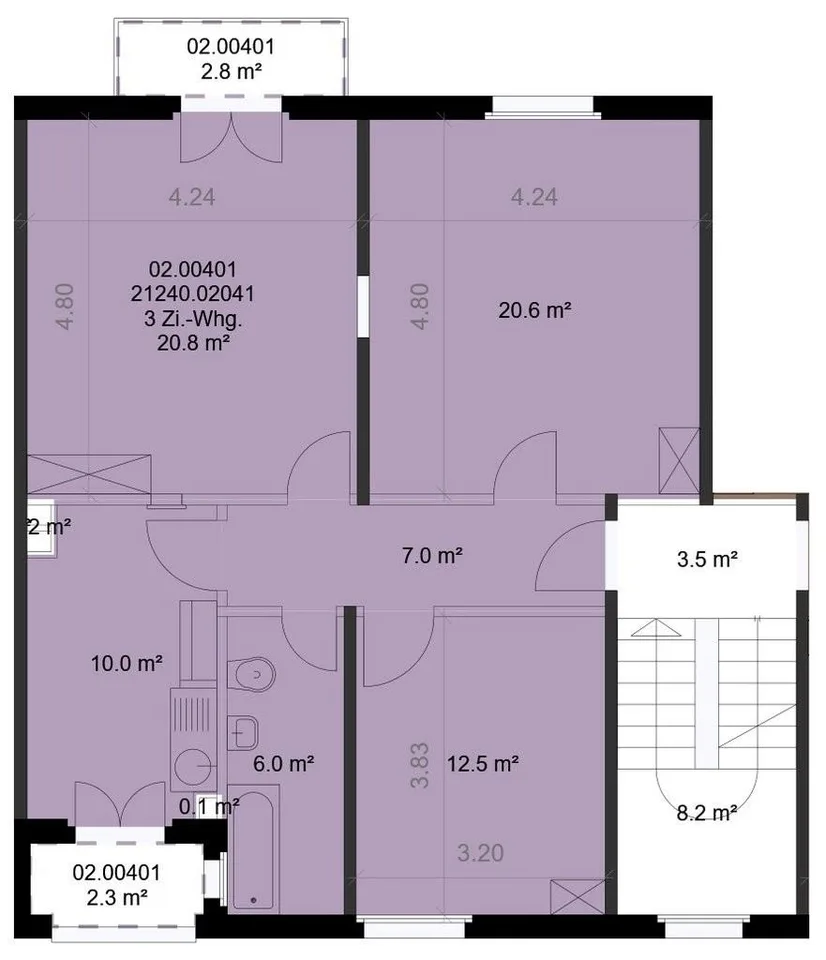 Right in the Länggasse: 3-room apartment at 76 m2 on the 4th floor – photo 9 of 9