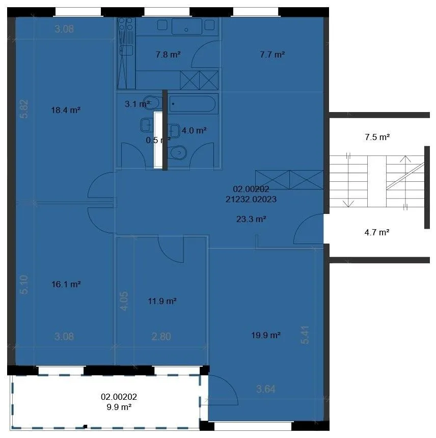 Grand appartement 4.5 pièces à 112 m2 au 2e étage avec vue sur les montagnes – photo 9 sur 9