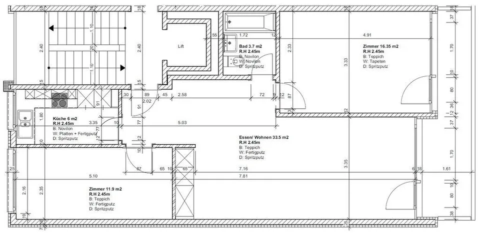 3.5-ZW à 76 m2 im 3. OG – Foto 9 von 9