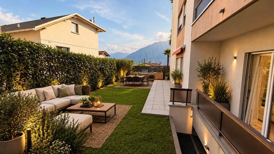 MINUSIO – SPAZIOSO APPARTAMENTO CON GIARDINO PRIVATO, AMPIO BALCONE... – photo 6 sur 23