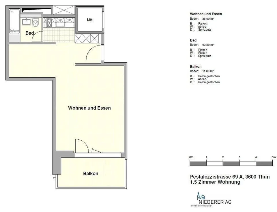 1.5-Zimmerwohnung im Pestalozzipark – Foto 6 von 7