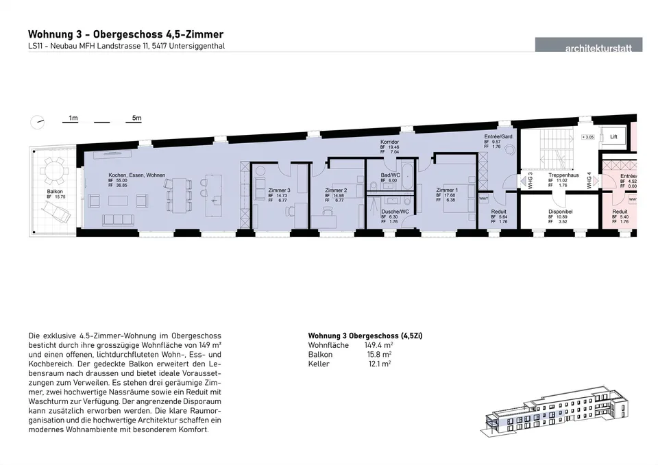 Modernes Wohnen mit Stil: 5 Hochwertige 4.5-Zimmer-Eigentumswohnungen – photo 12 of 15