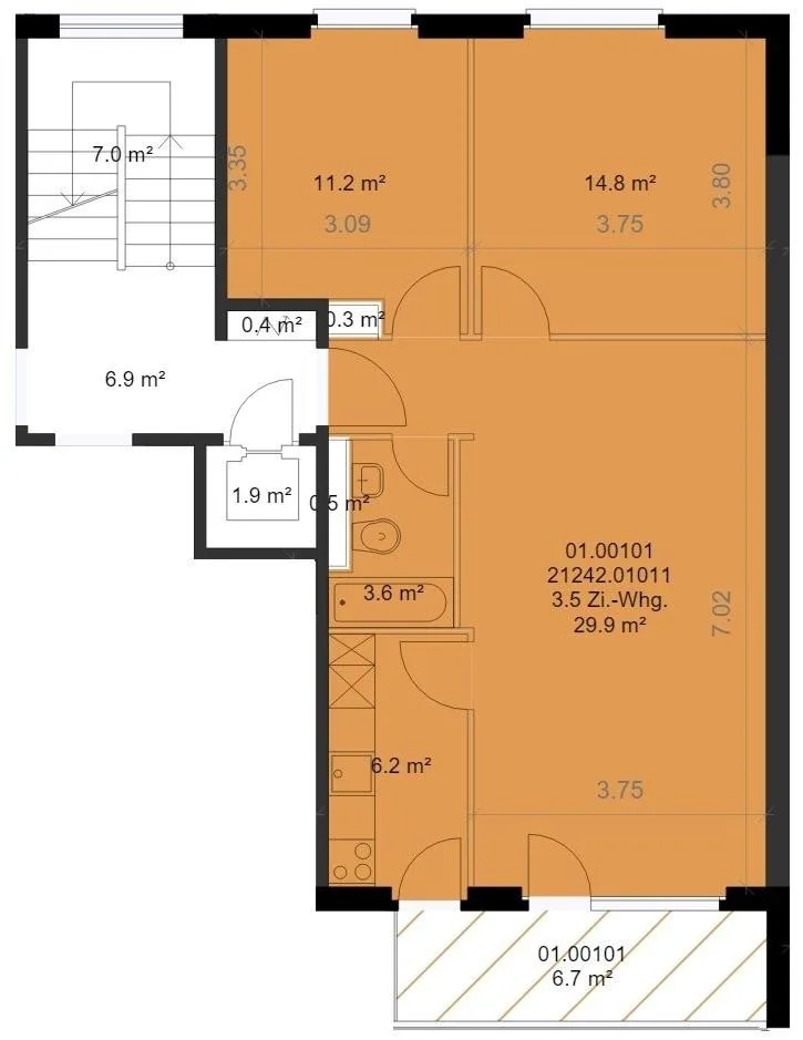 Moderne 3.5-ZW à 65 m2 im 1. OG – Foto 11 von 11