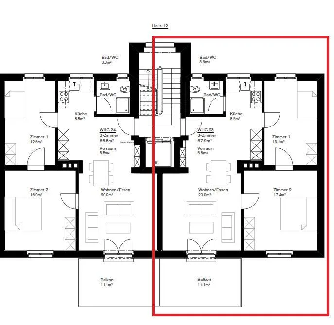3.5-Zimmer-Wohnung in Schaffhausen – foto 10 di 10