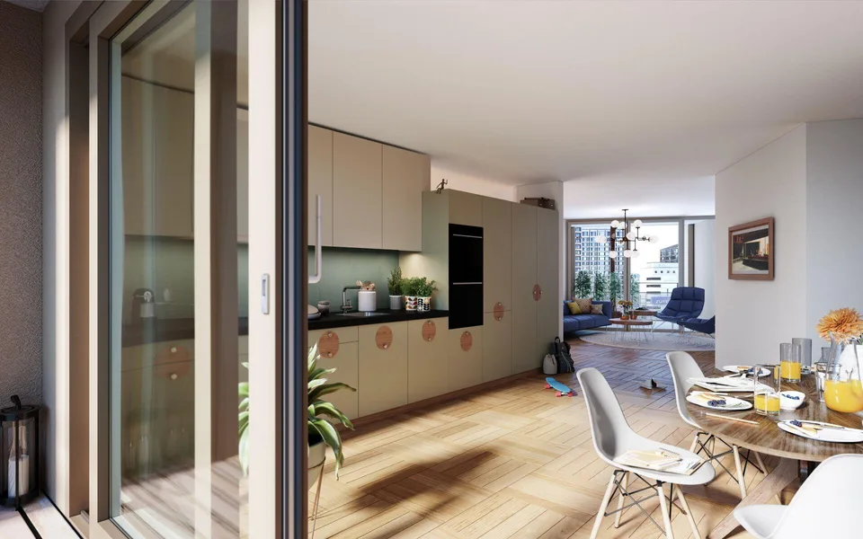 Moderne 2.5-Zimmerwohnung F37_703 mit Loggia direkt am Zürich Haupt... – photo 3 sur 6