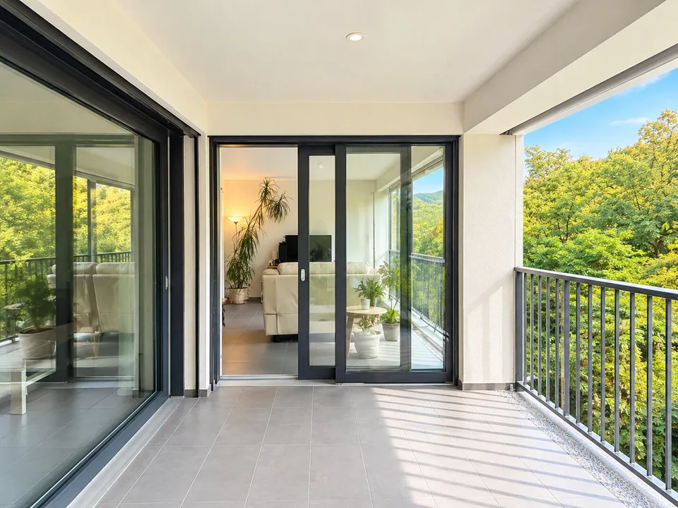 MODERNO 2.5 LOCALI CON TERRAZZA E VISTA SUL VERDE – photo 4 sur 7