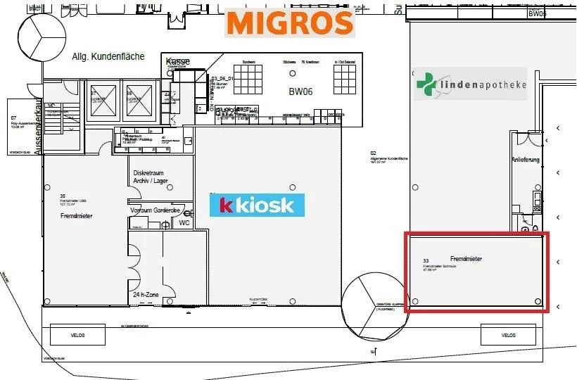 Attraktive Verkaufsfläche mit ca. 47m² in Migros Center – Foto 3 von 3