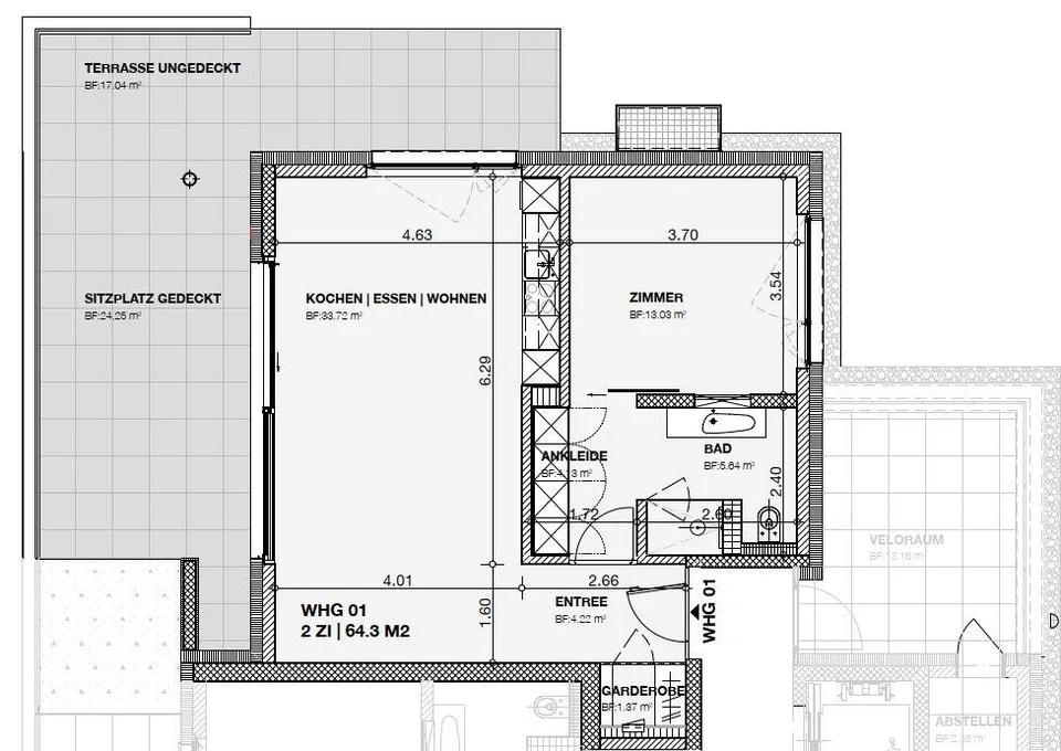 Moderne 2.5-Zimmerwohnung in Zug – Foto 8 von 9