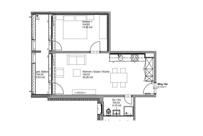 moderne 2.5-Zimmerwohnung an schöner Lage in Rotkreuz zu vermieten – Foto 7 von 7