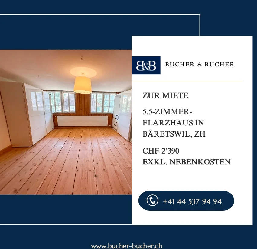 Charmantes 5.5-Zimmer-Flarzhaus in Bäretswil