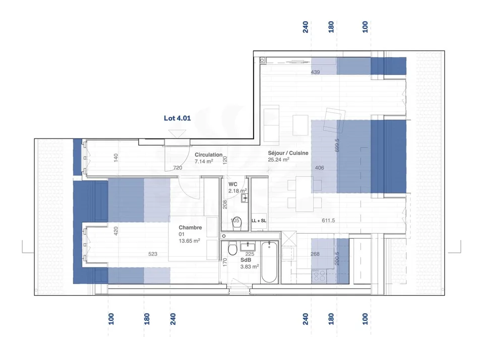 Appartement mit 3 Zimmern im 2. Stock in der Promotion 11, Route des Jurêts in Choulex – Foto 6 von 9
