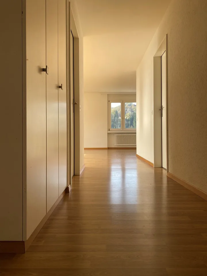 Helle 3.5-Zimmer-Wohnung mit Balkon und schöner Aussicht in Teufenthal AG