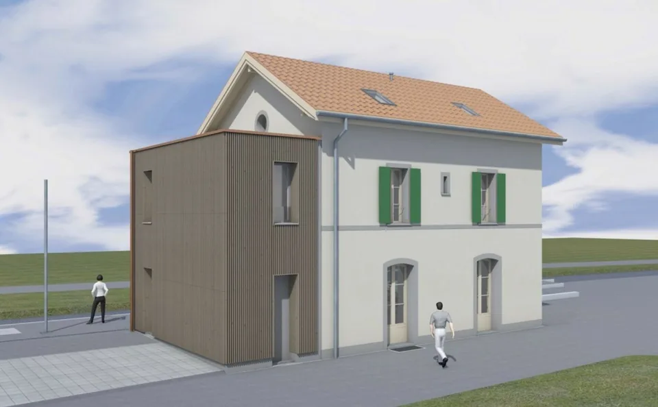 Surface commerciale d'env. 40m2 rénovée idéalement située en gare de Palézieux-Village