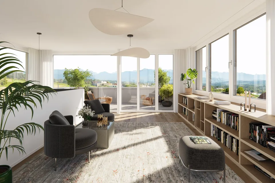 Sonnenmatte – Exklusive Lage mit Weitblick in die Alpen