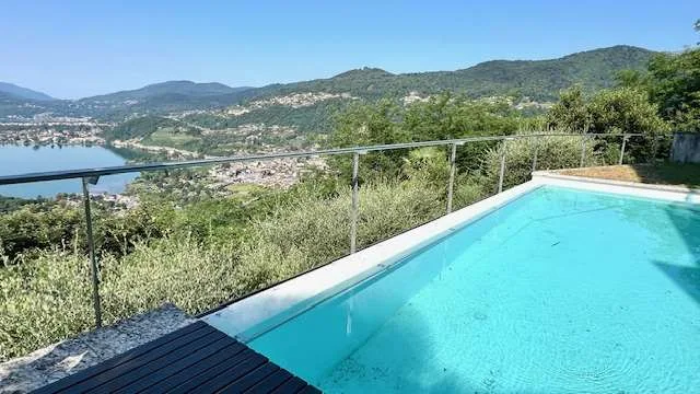 Lugano Muzzano Villa con vista lago mozzafiato piscina e bella terrazz – foto 8 di 22