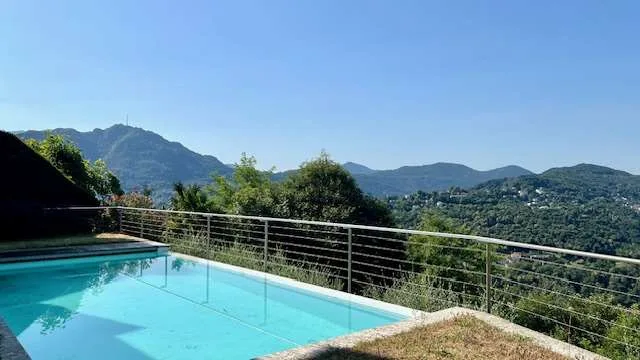 Lugano Muzzano Villa con vista lago mozzafiato piscina e bella terrazz – foto 9 di 22