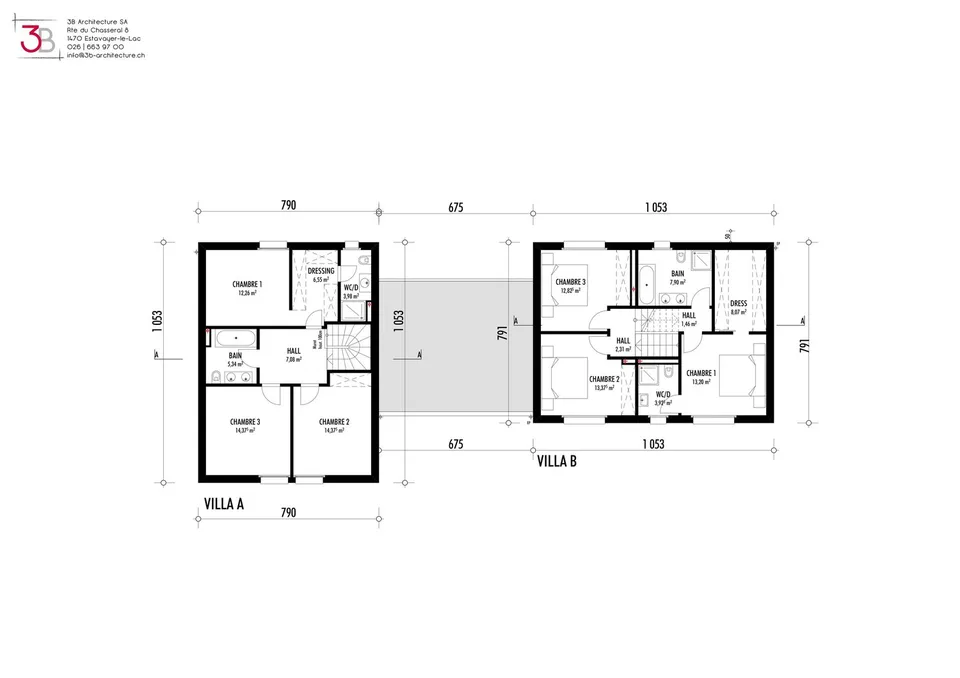 Neue Doppelhaushälfte mit 5,5 Zimmern, 587 m² Grundstück, Payerne – Foto 9 von 21
