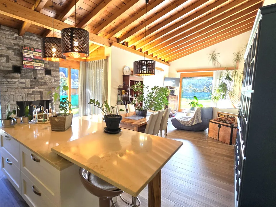 Splendida villa 5,5 con grande giardino in contesto immerso nel verde.