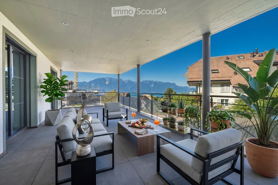 Appartement de 4.5 pièces de standing avec terrasse et belle vue sur le lac
