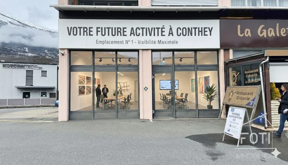 3 premiers mois offerts pour votre vitrine à Conthey !