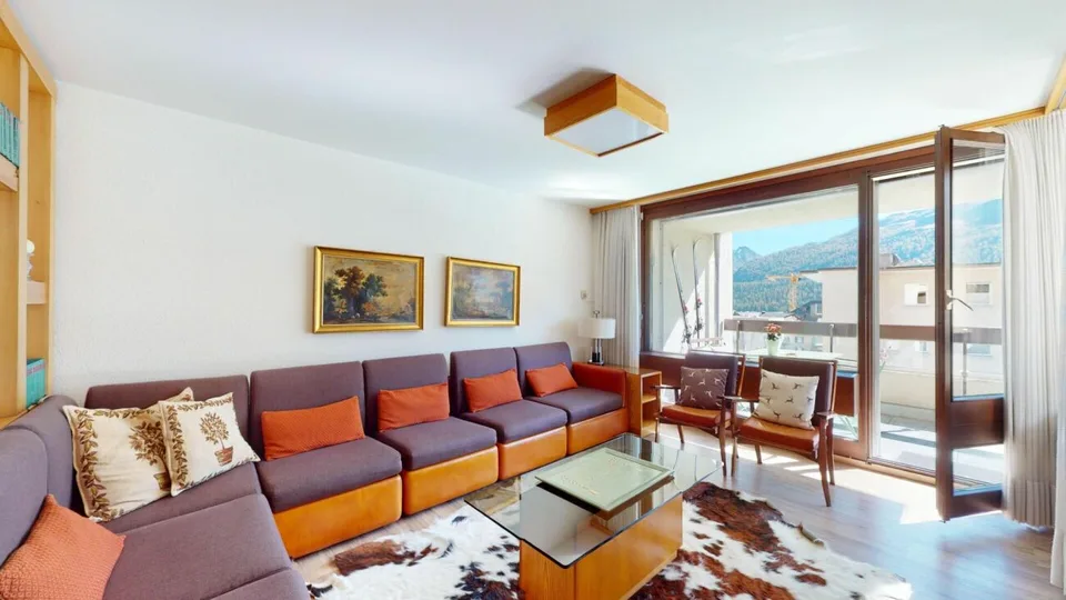 Zuhause im Herzen von St. Moritz - 4,5-Zimmer-Wohnung mit Panoramabalkon