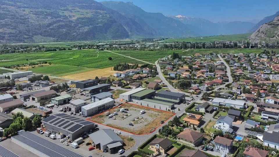Terrain avec permis de construire à Vétroz