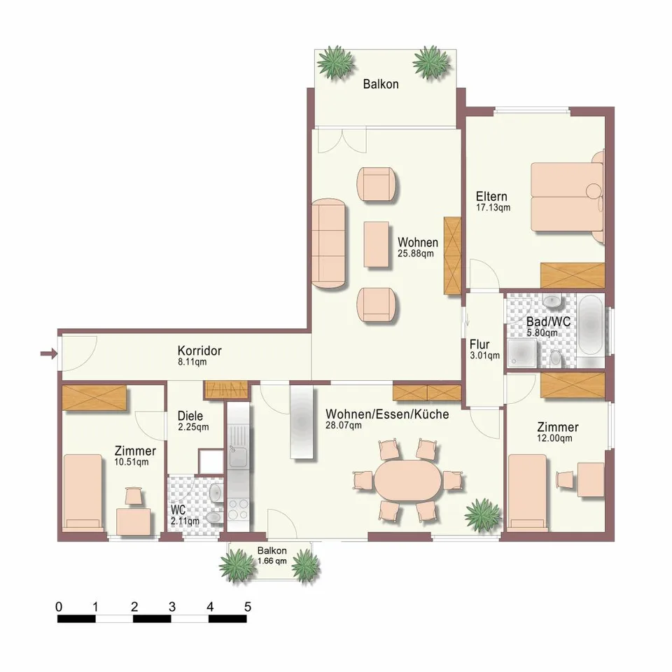 Appartement spacieux 4.5-/5.5-pièces au 1er étage – photo 10 sur 11