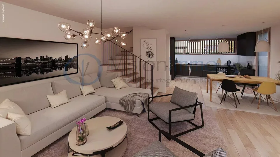 Villas contemporaines neuves de 6 pièces à Onex