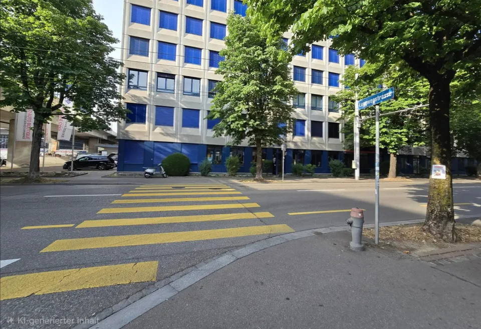 Aussergewöhnlichen Gewerbelokal im Erdgeschoss eines Gewerbegebäude