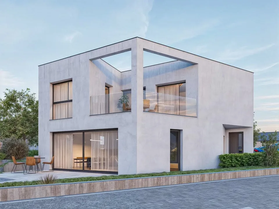 Villa avec piscine en construction à Mendrisio, dans la frazione verdoyante de Salorino