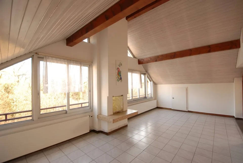 Grosszügige 4½-Zimmer-Dachwohnung mit Wintergarten & Cheminée in Re...