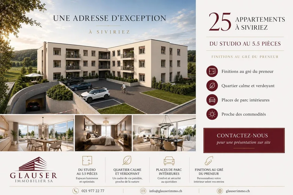 5.5 pièces neuf | Centre de Siviriez