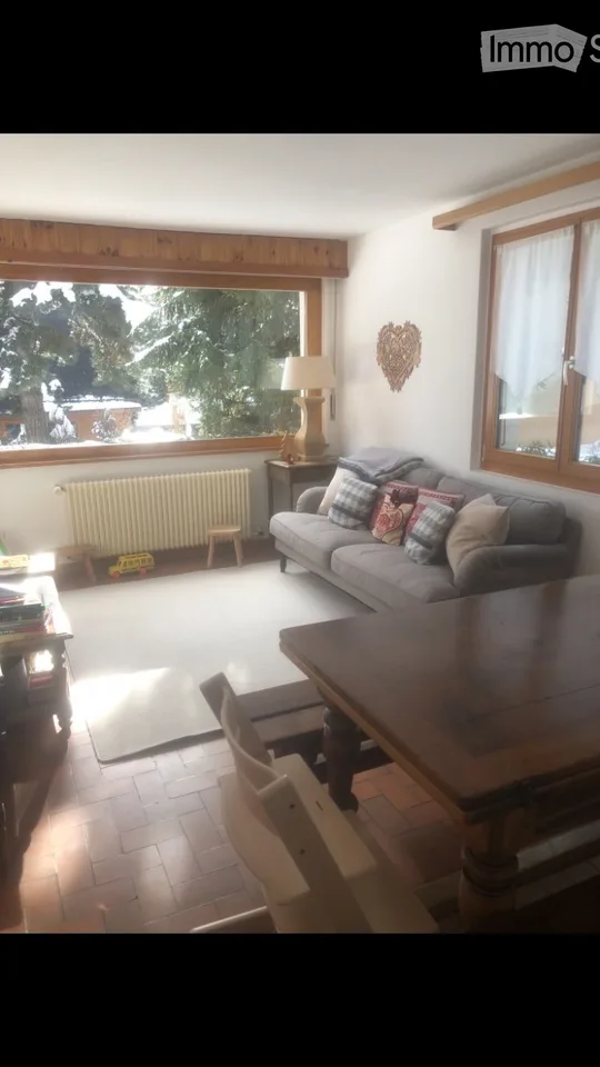 Appartement 3,5 p, Rez jardin, location à lannée ou saison