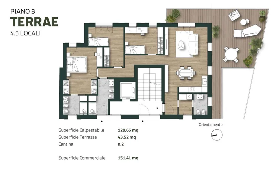 New construction in Tesserete, 4.5 rooms with terrace – photo 10 of 10
