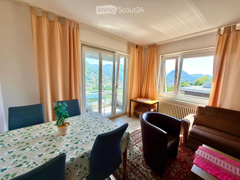 Appartamento ammobiliato a Porza vista lago