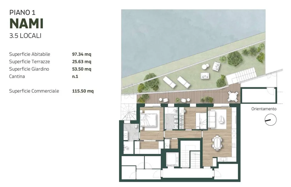 Tesserete new construction spacious 2.5 rooms with garden – photo 10 of 10