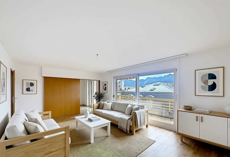 Auf der letzten Etage - Großes 3.5-Zimmer-Apartment auf 1 Ebene von 79 m2 + Balkon