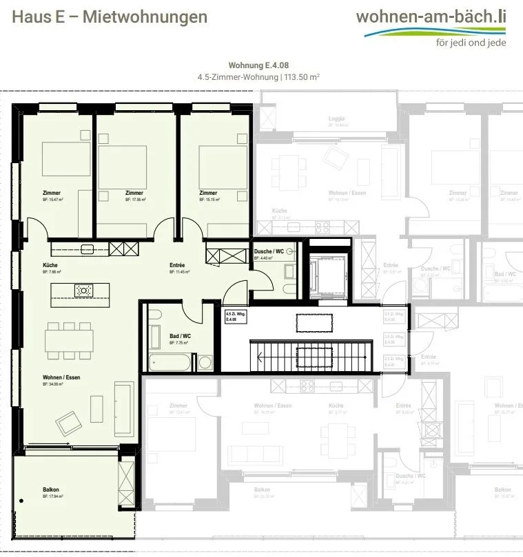 Erstvermietung - moderne 4.5-Zimmerwohnung mit durchdachtem Grundriss