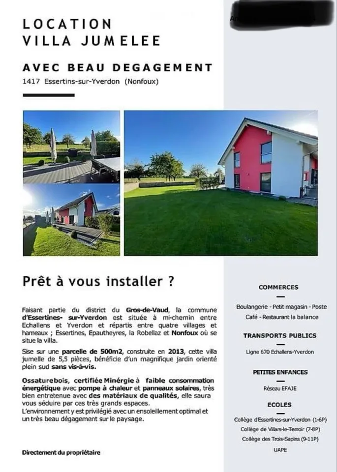 Villa jumelée de 5,5 pièces