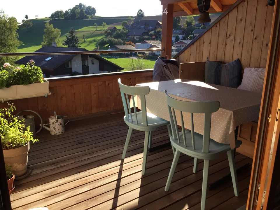 Charming 2.5-room attic apartment with balcony in Mirchel