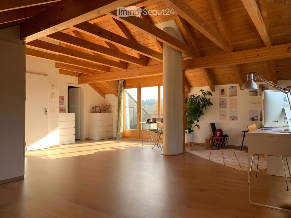 Charmante, helle 1.5-Zimmerwohnung mit Alpenblick, Terrasse & Parkplatz – Nähe Stadt & Natur