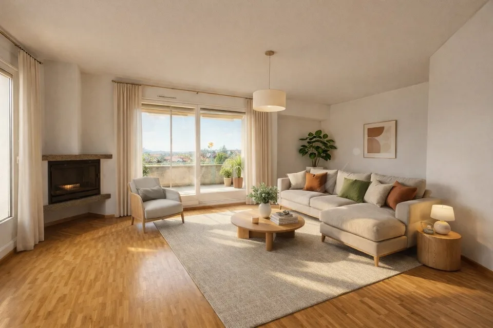 Attique exclusif occupant tout l'étage avec vaste terrasse au coeur de Perly