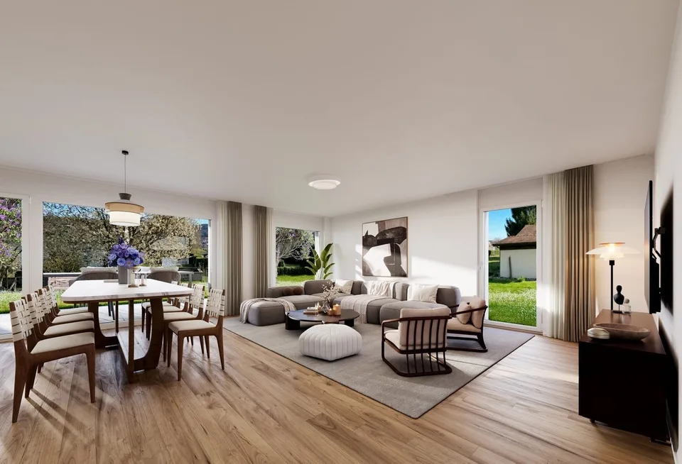 Bella appartamento di 3,5 locali con giardino a Schönbühl